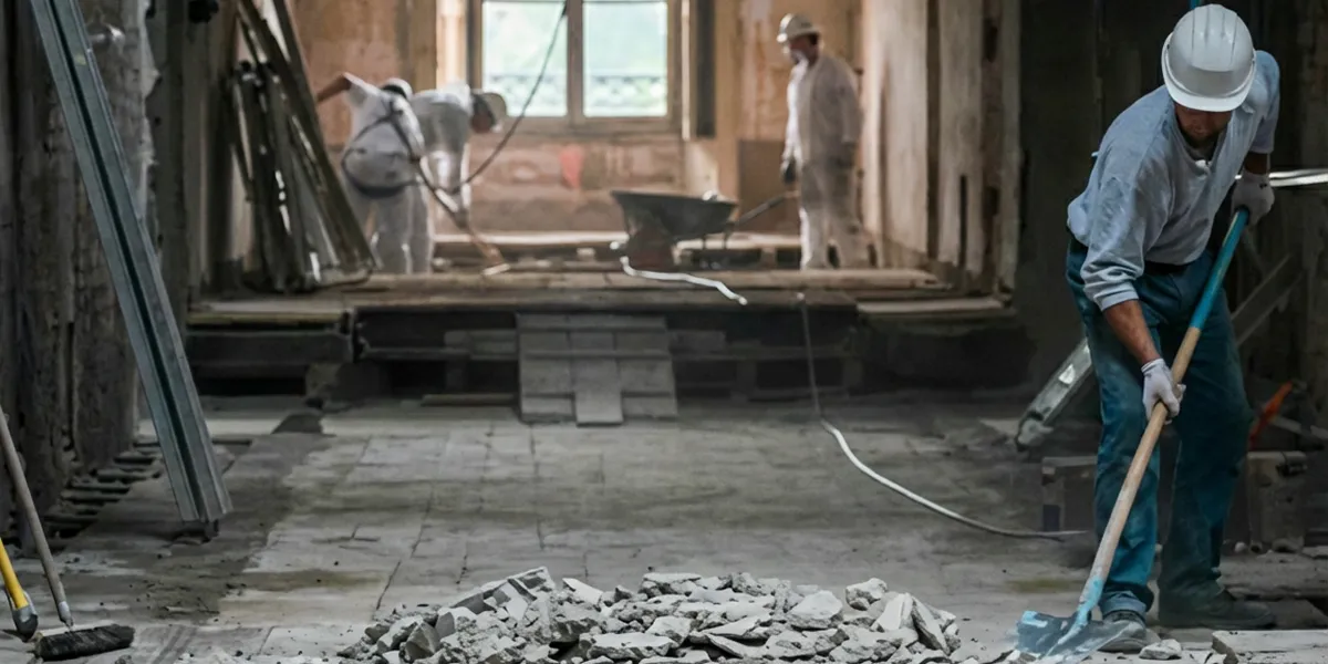 fire damage restoration professionals performing structural cleanup and restoration after a fire in Jacksonville, FL